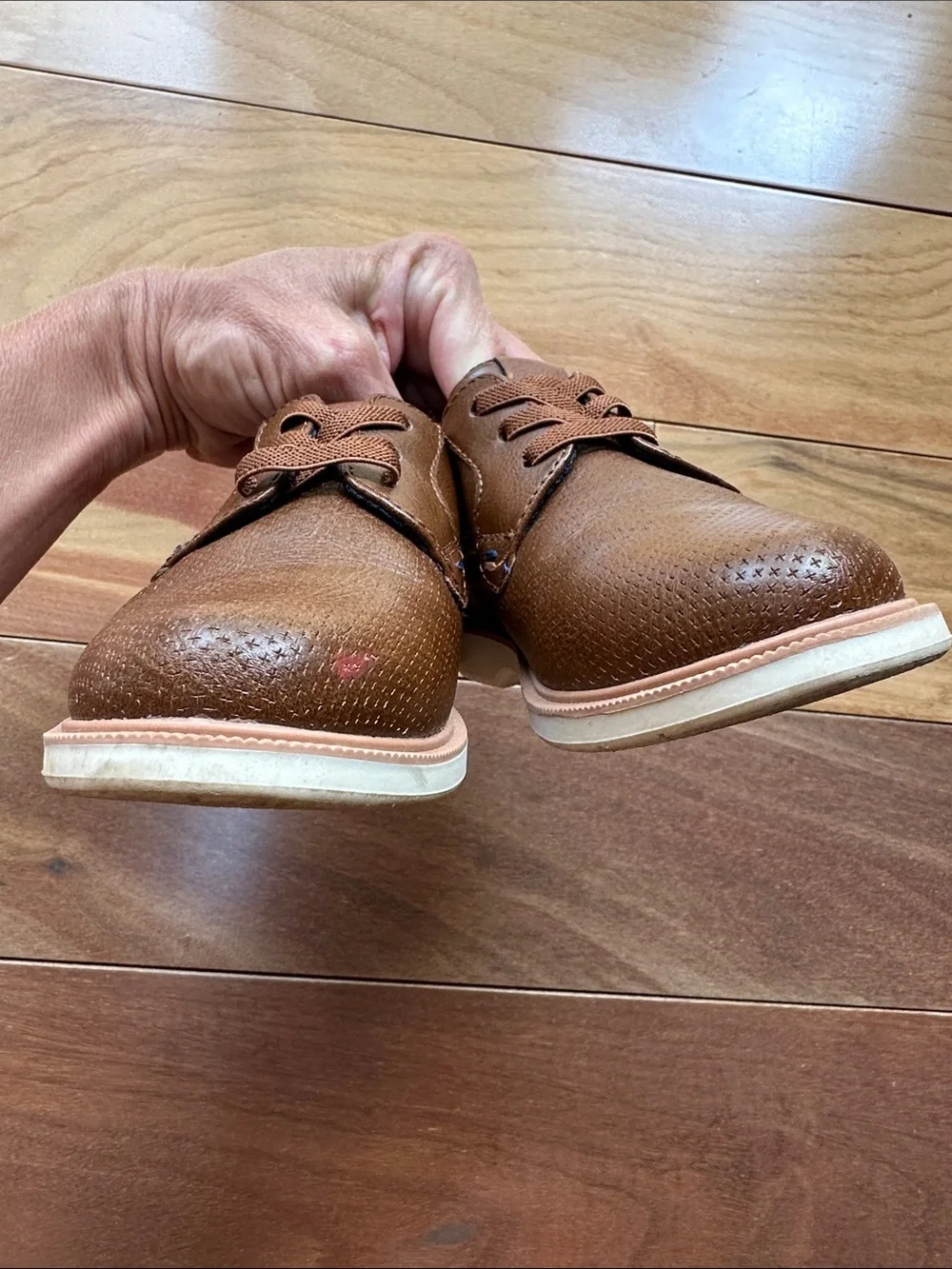 Brown Kids Casual No-Tie Lace-Up Shoes Toddler 10